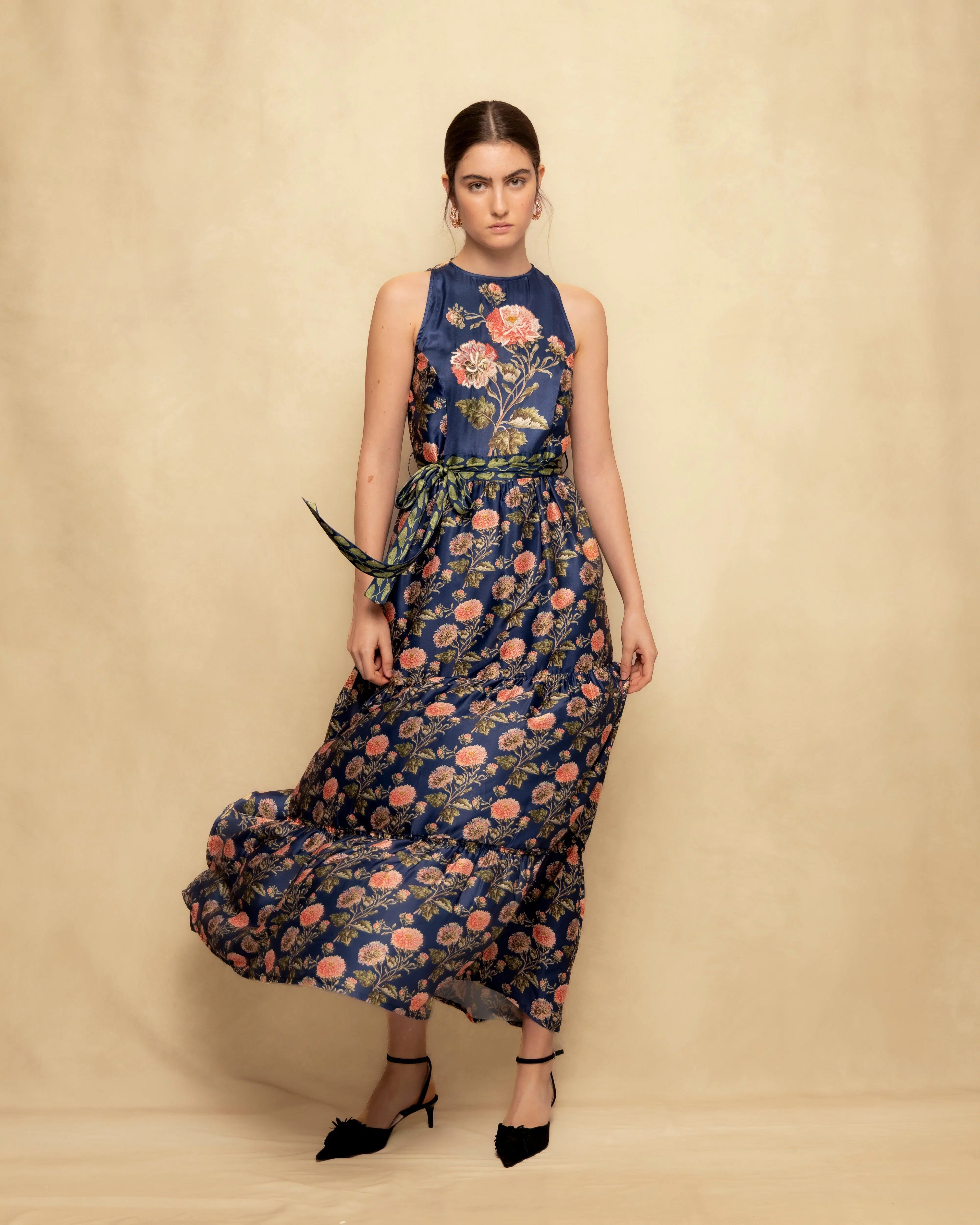 Vestido Largo Azul Marino Azura