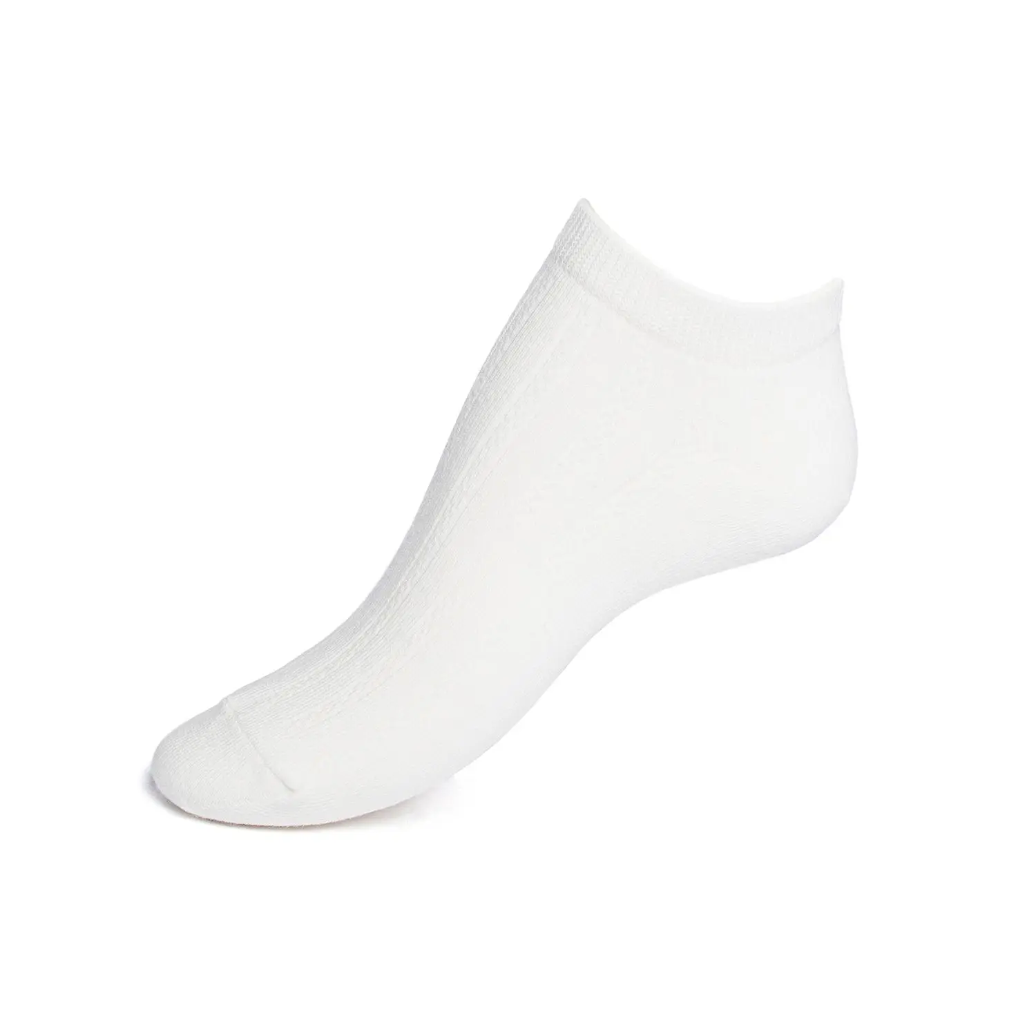 Les côtes ajourées - chaussettes femme - coton blanc