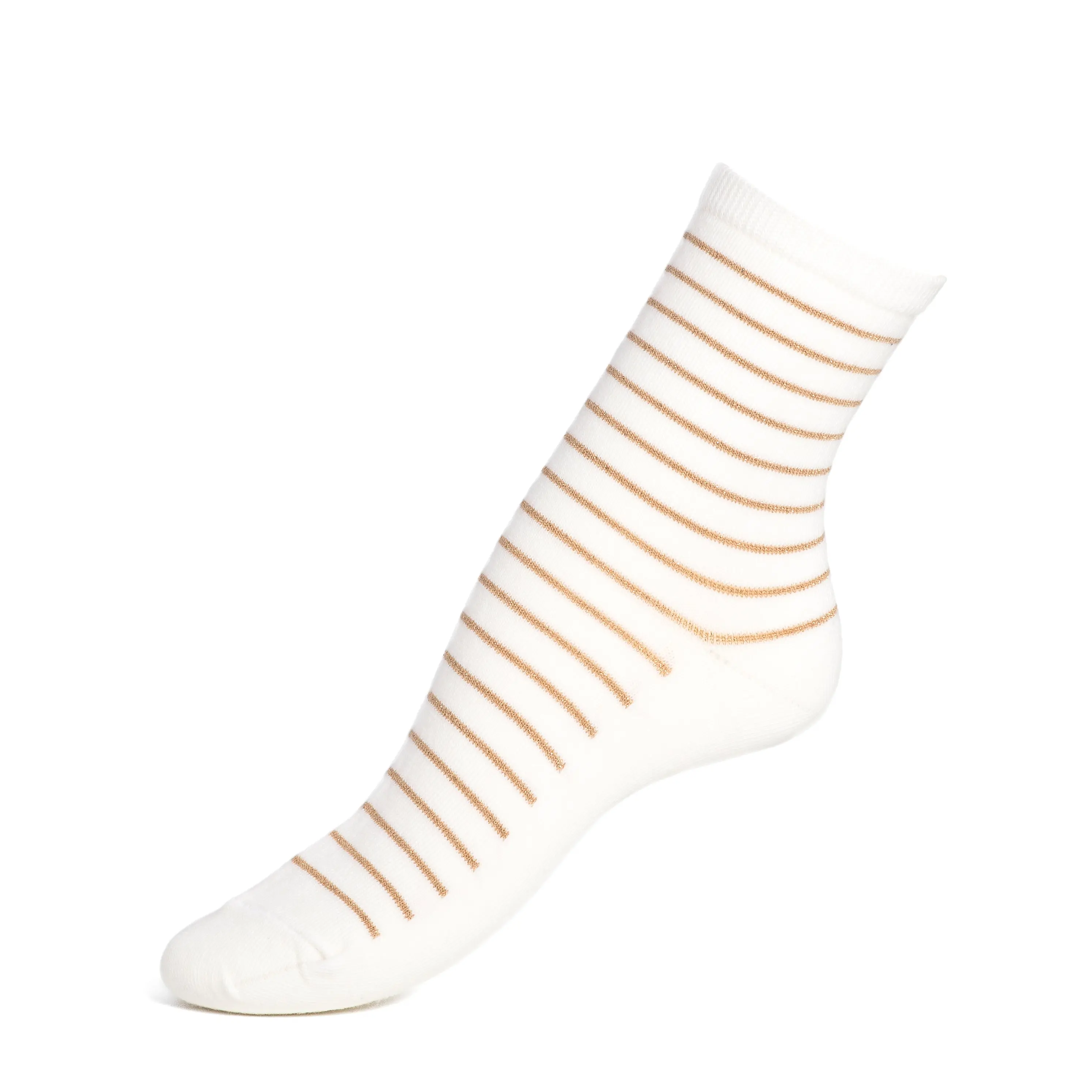 Les marinières - chaussettes femme - coton écru or