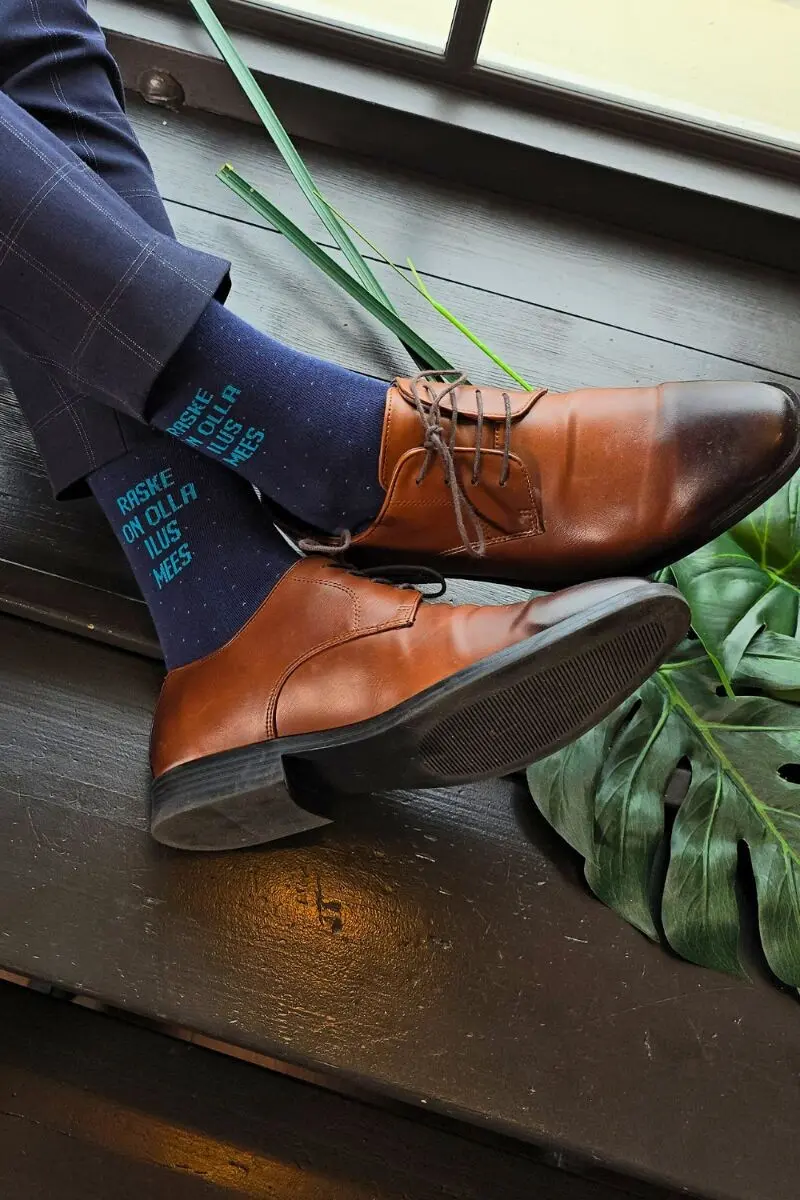 TAAVI dark blue cotton socks for a handsome man