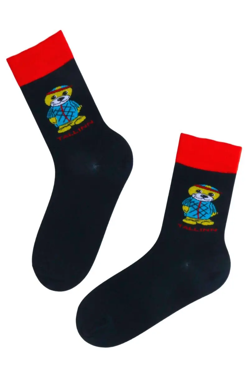 VIDRIK dark blue cotton socks