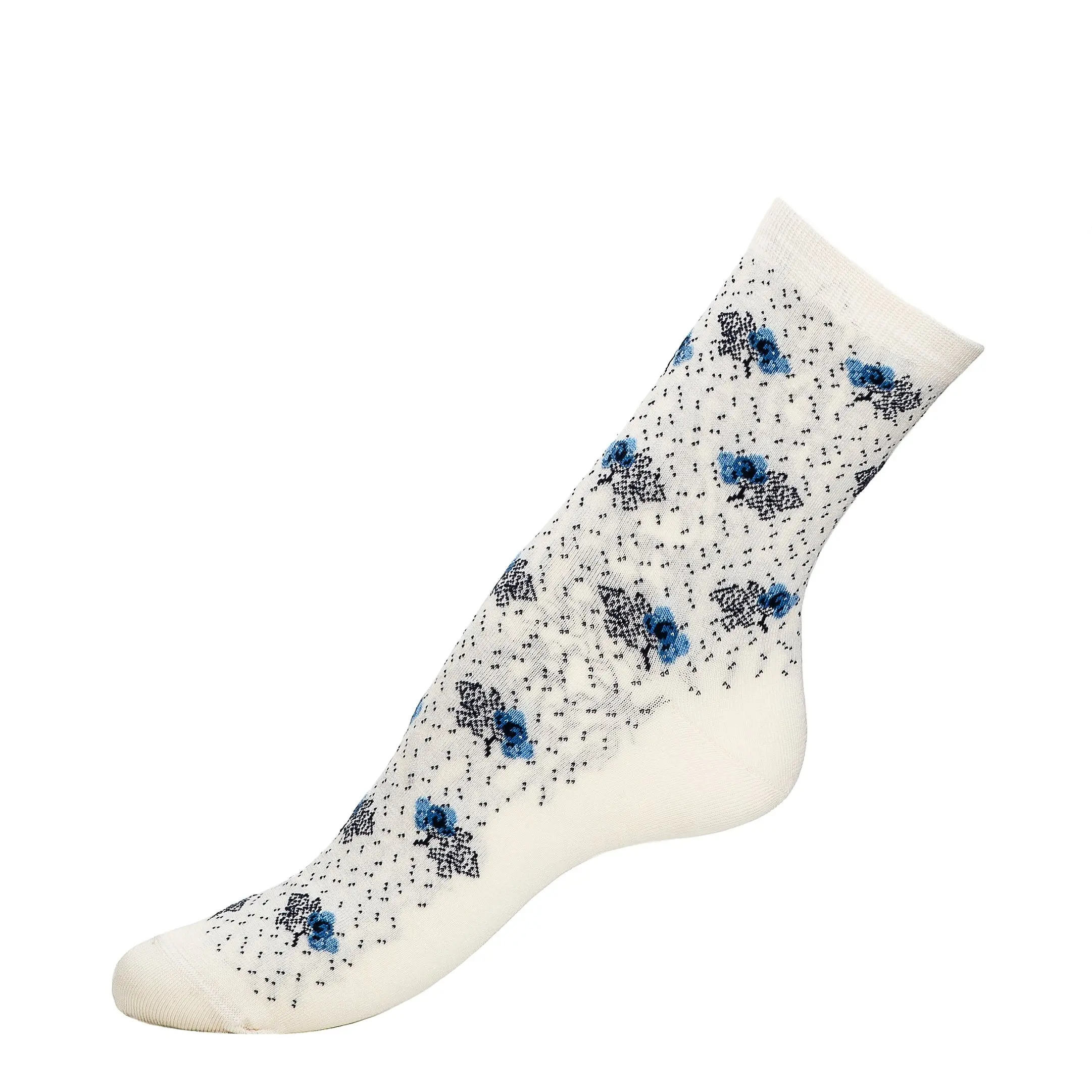 Les myrtilles - chaussettes femme - coton écru