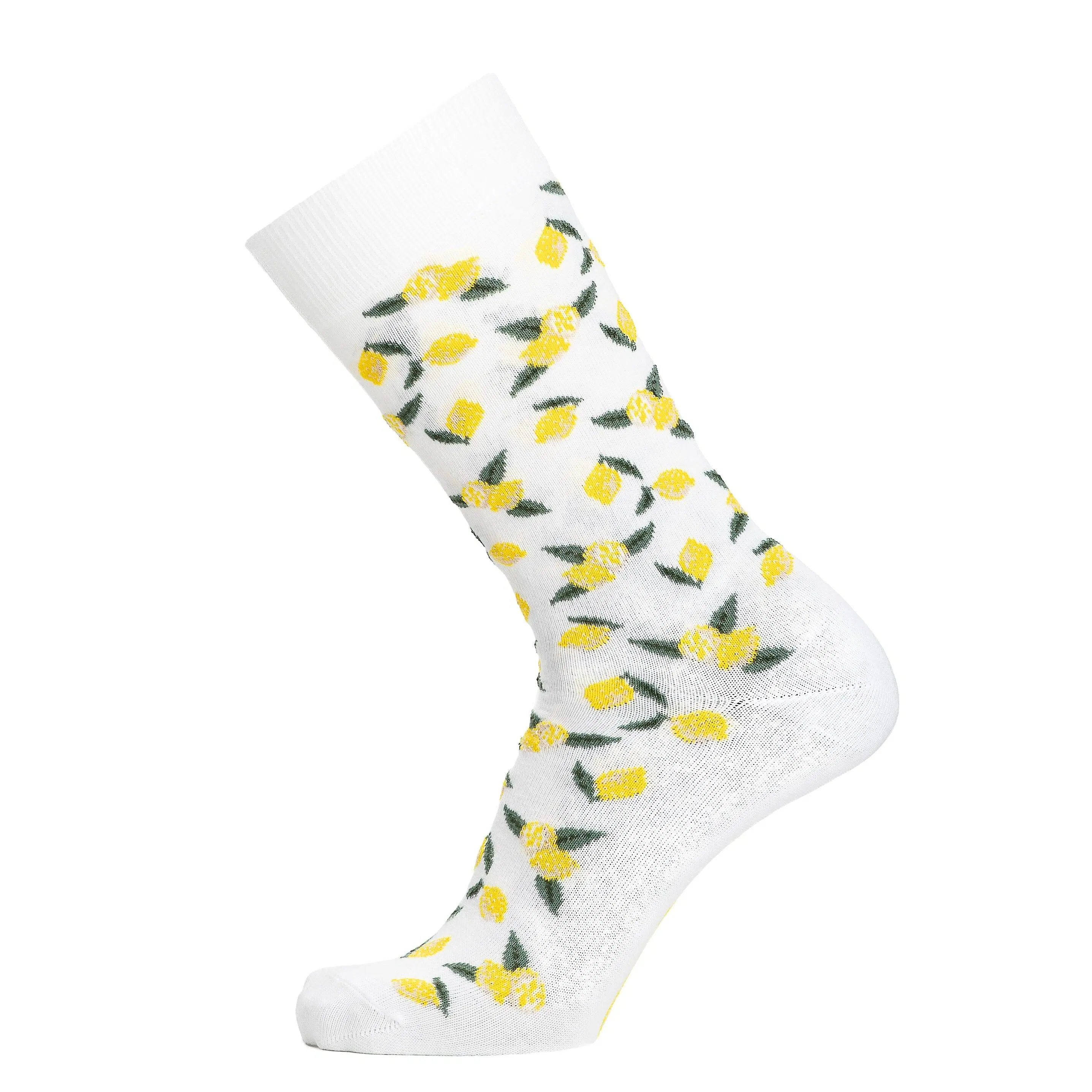 Les citrons - chaussettes homme - coton blanc