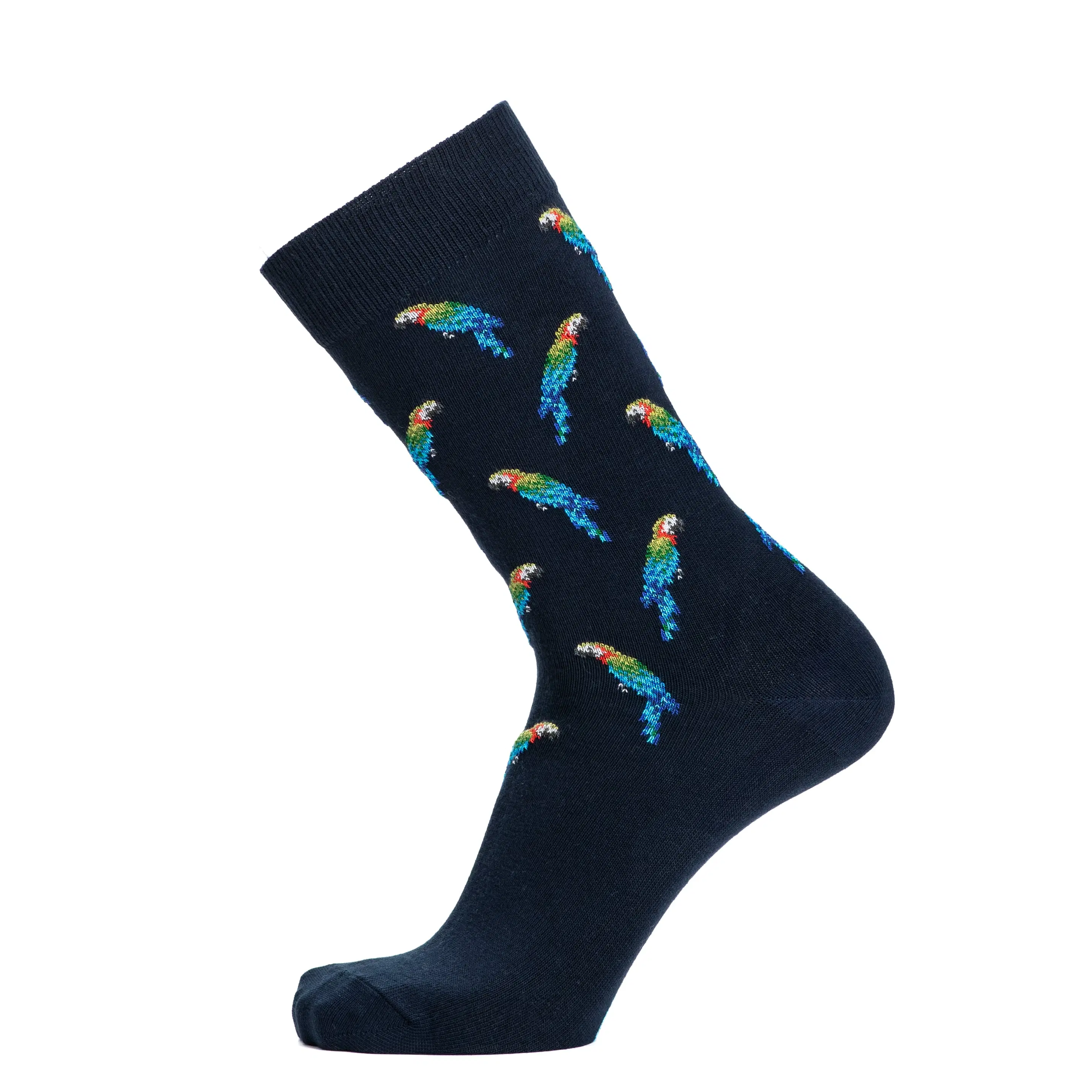 Les perroquets - chaussettes homme - coton marine