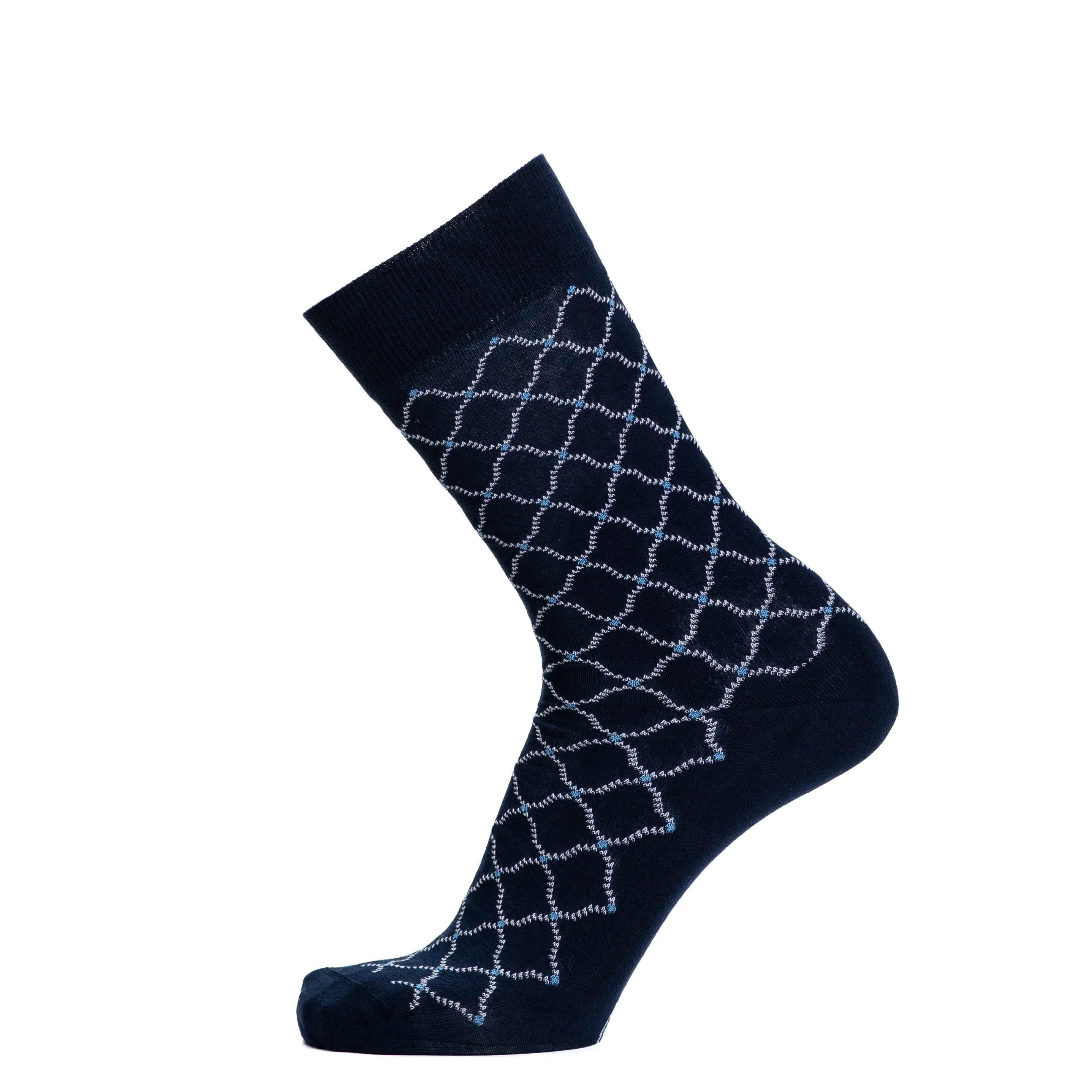 Les arabesques - chaussettes homme - coton marine