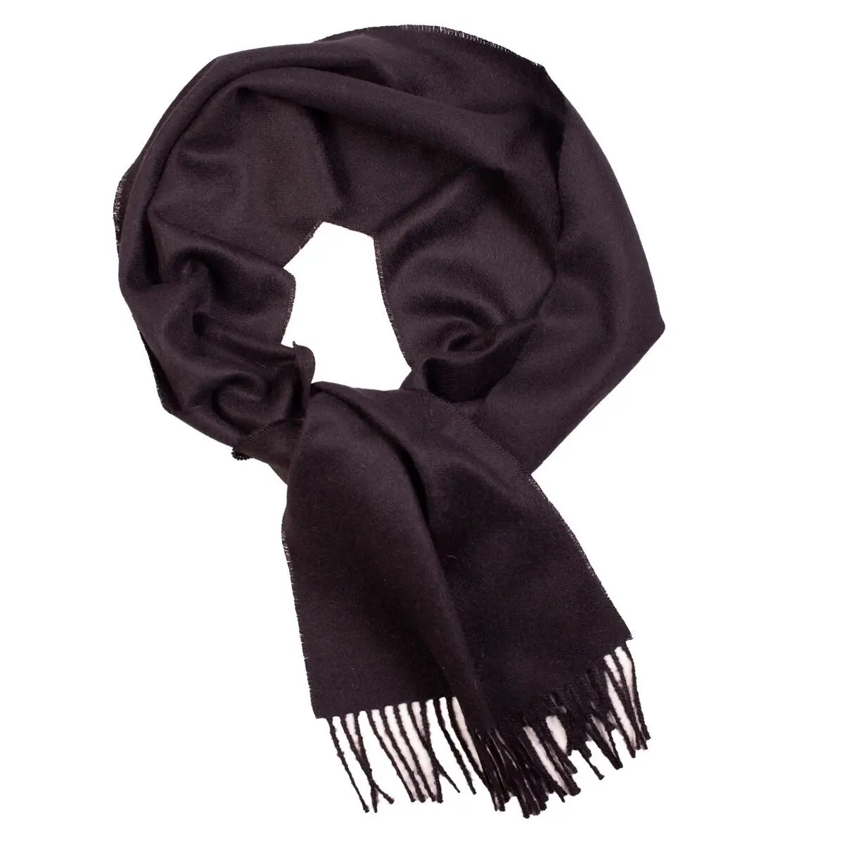 Alpaca wool black scarf