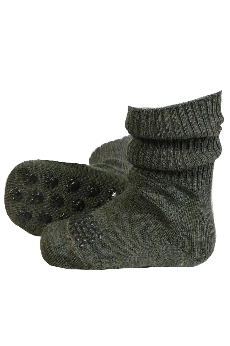 OREGON green wool socks for babies