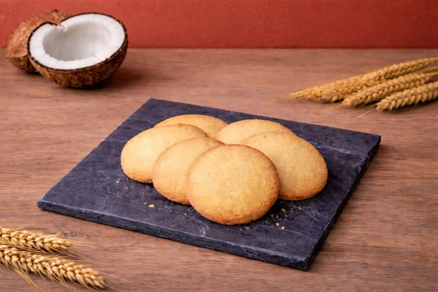 Coconut-flavored shortbread cookies in 150g / 250g / 500g bags