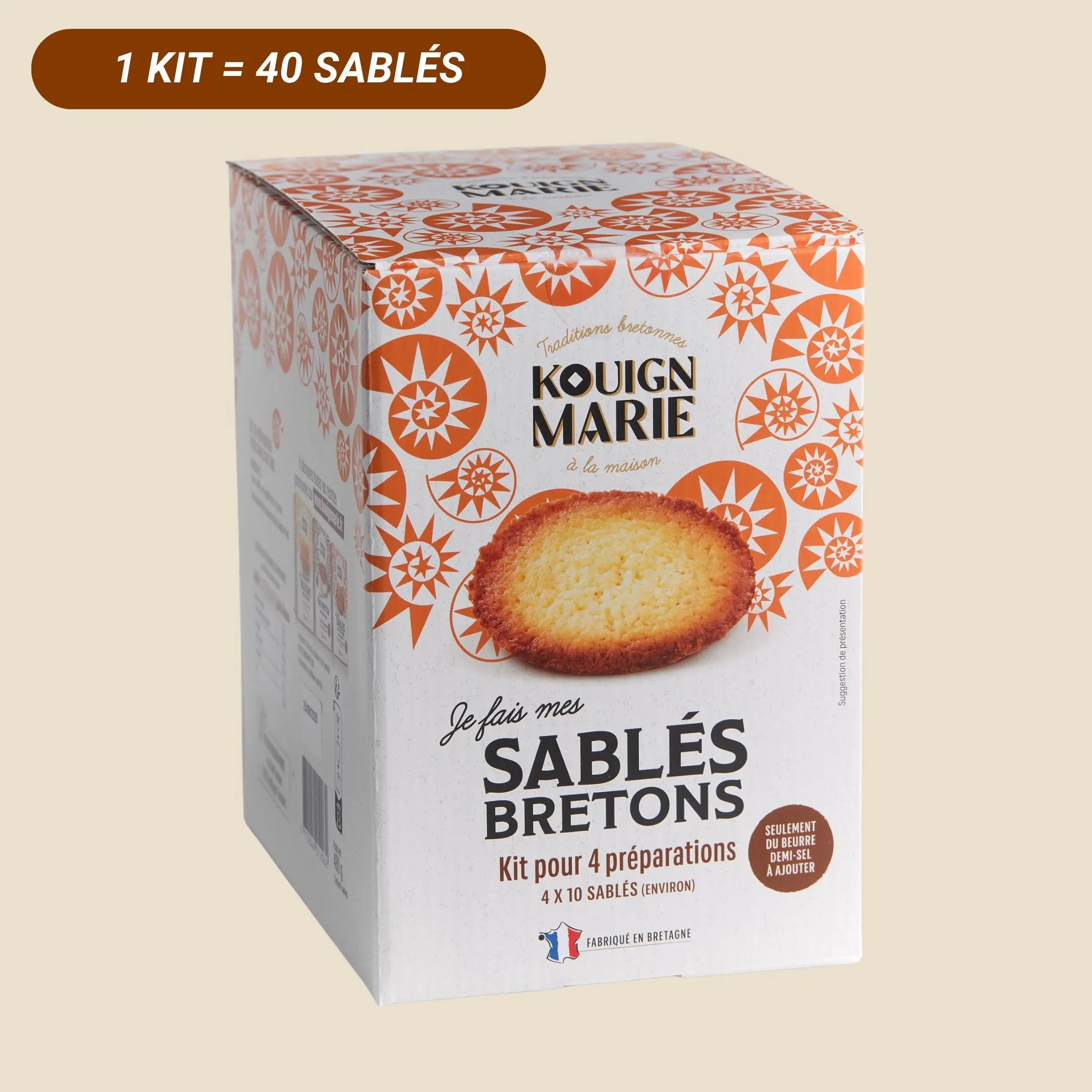 "I MAKE MY OWN BRETON SHORTBREAD" KIT - 4 x 10 shortbread cookies approx.
