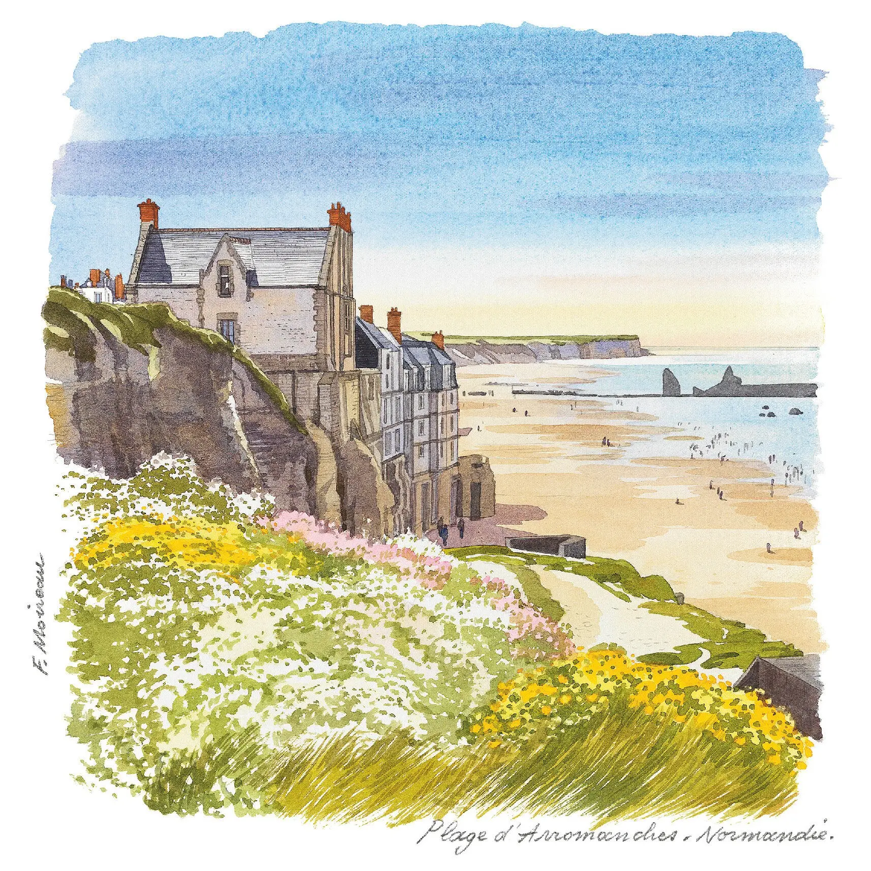 POSTCARDS FABRICE MOIREAU ARROMANCHES CP 20