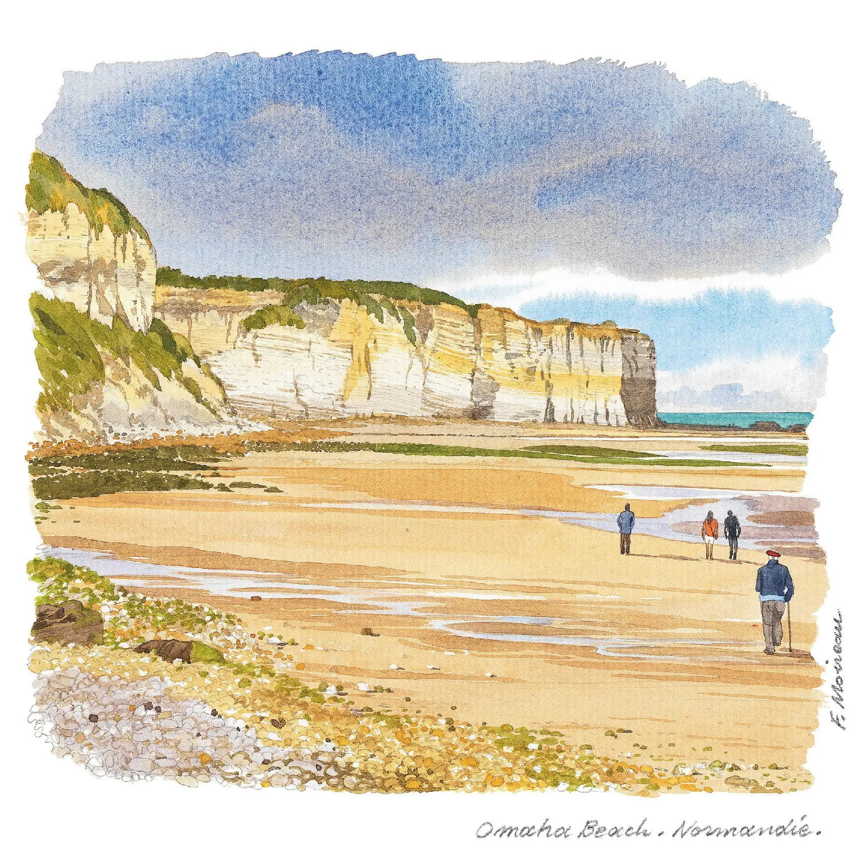 POSTCARDS FABRICE MOIREAU OMAHA BEACH CP 21