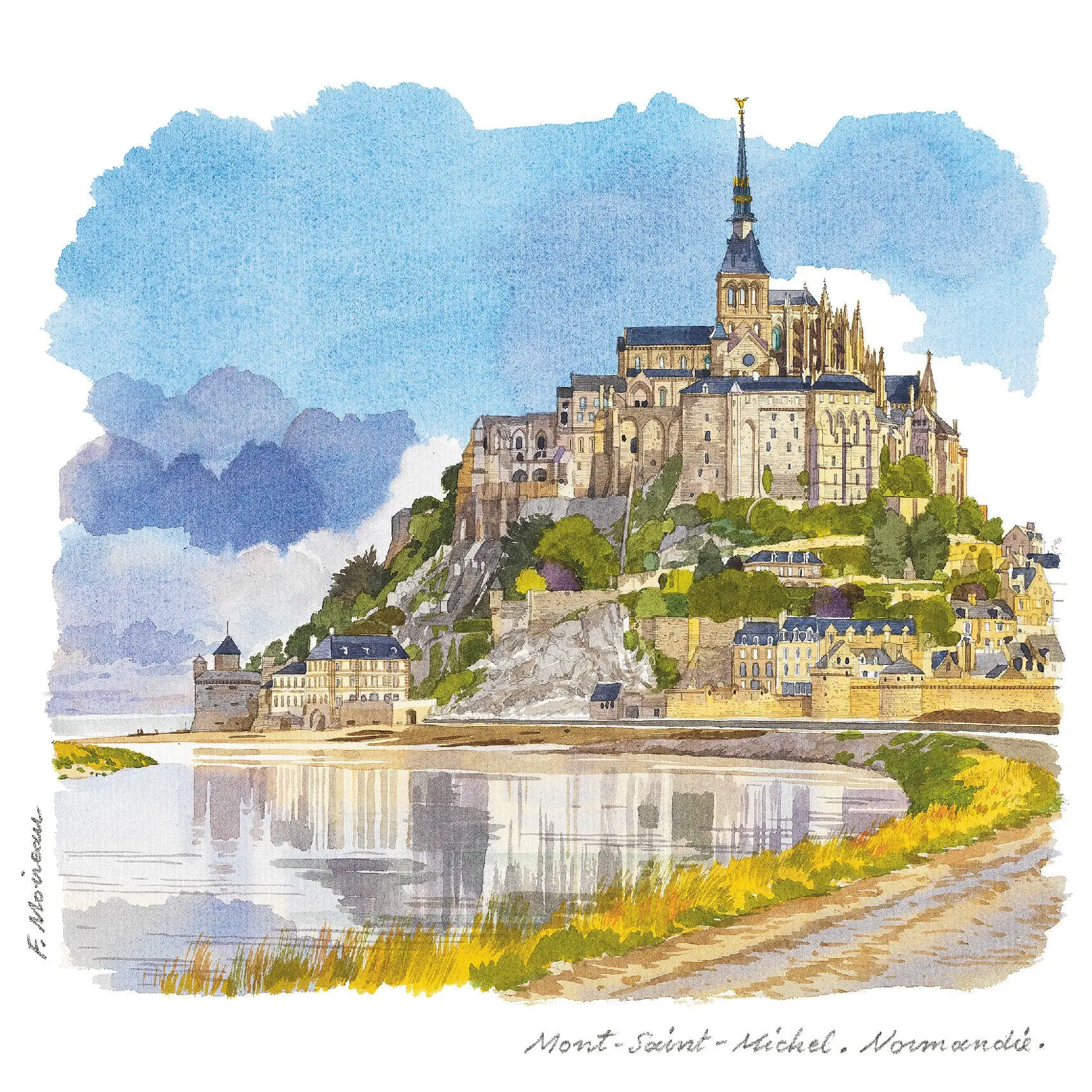 POSTCARDS FABRICE MOIREAU MONT ST MICHEL CP 24