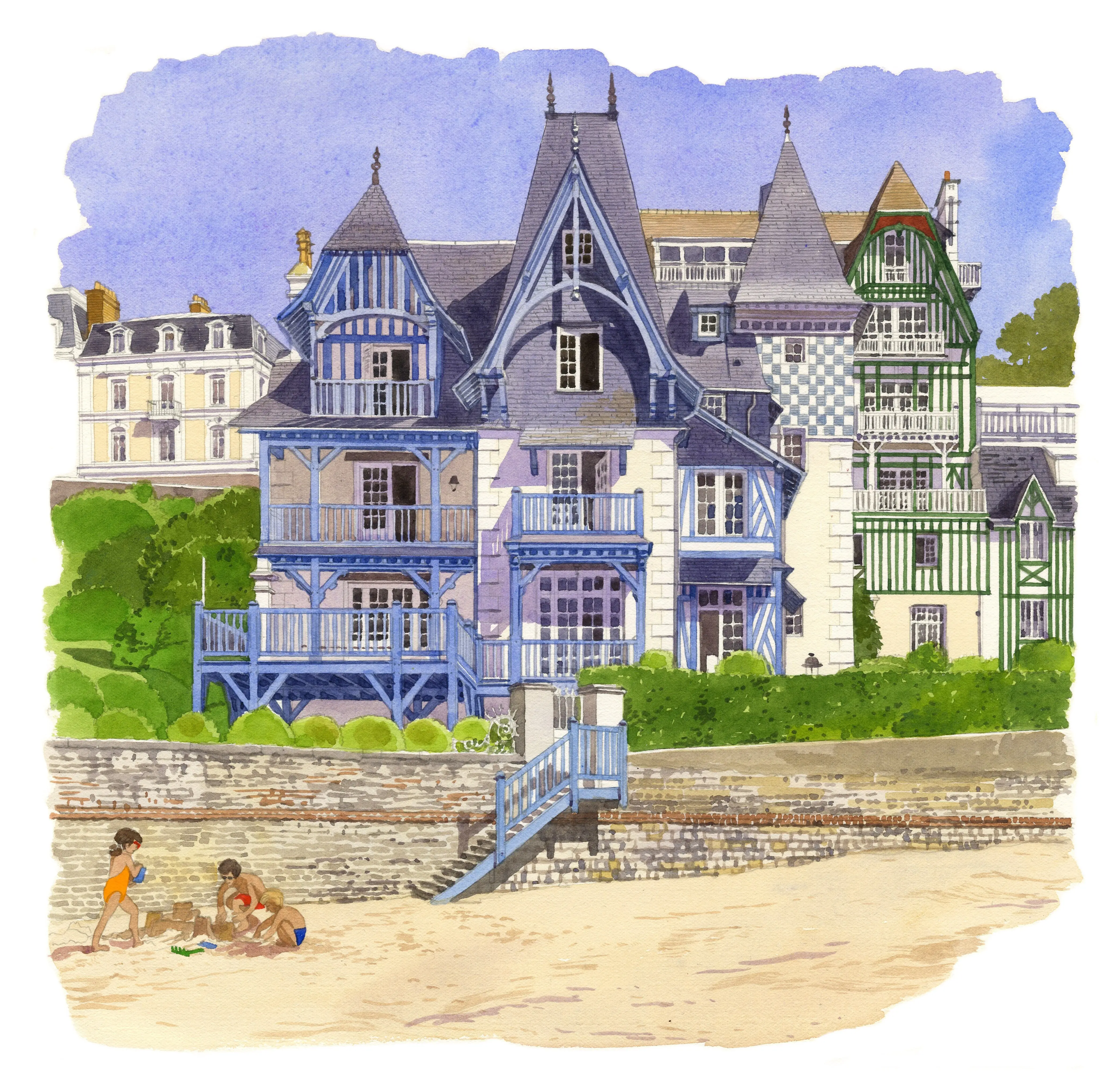 POSTCARDS FABRICE MOIREAU VILLA DE LA COTE FLEURIE CP 47