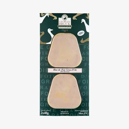 80g block of goose foie gras "duo"