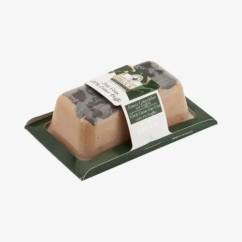 Whole goose foie gras with truffles, "heat-sealed tray"