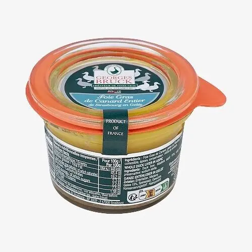 Whole duck foie gras in aspic "perfect jar"