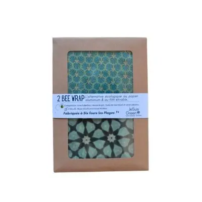 Bee Wrap Reusable and zero waste packaging 2 duo sizes M (22*29cm), L (30cm * 30cm)