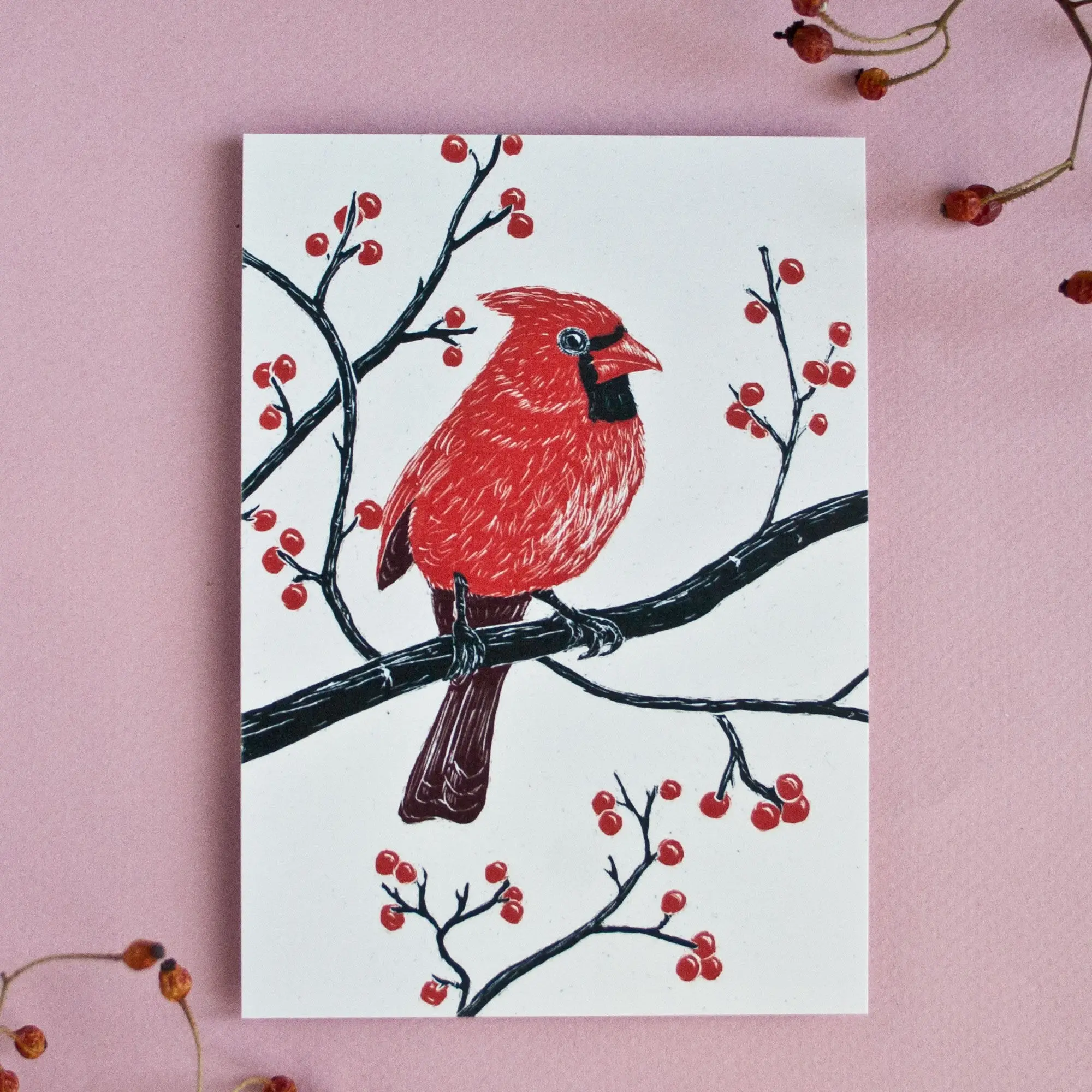 Carte postale d'un cardinal au format A6