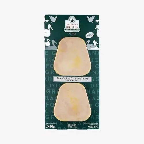 80g block of duck foie gras "duo"