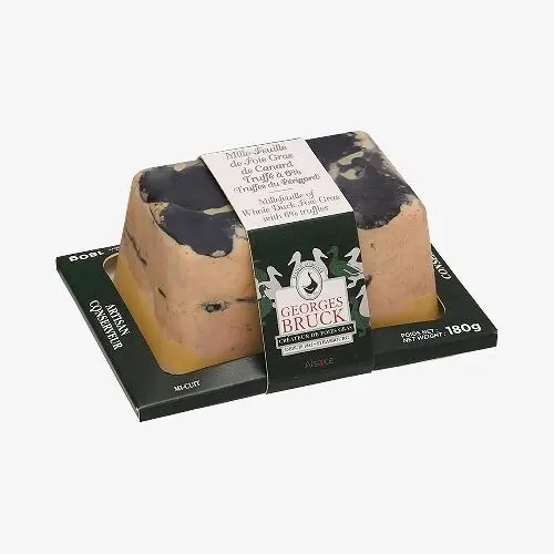 Whole duck foie gras with truffles, 180g heat-sealed tray