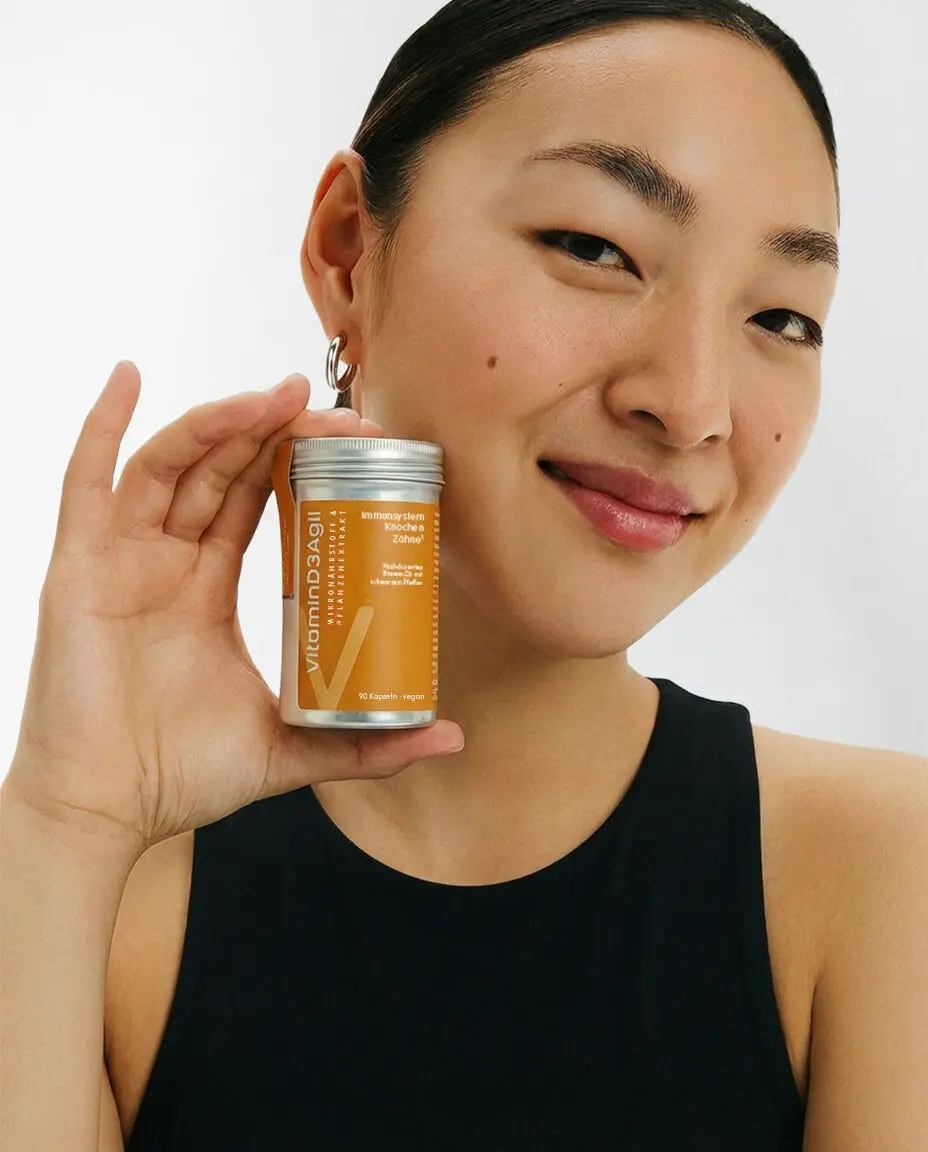 VitaminD3Agil – Veganes Vitamin D3 Supplement für Knochen, Muskeln, Zähne & Immunsystem
