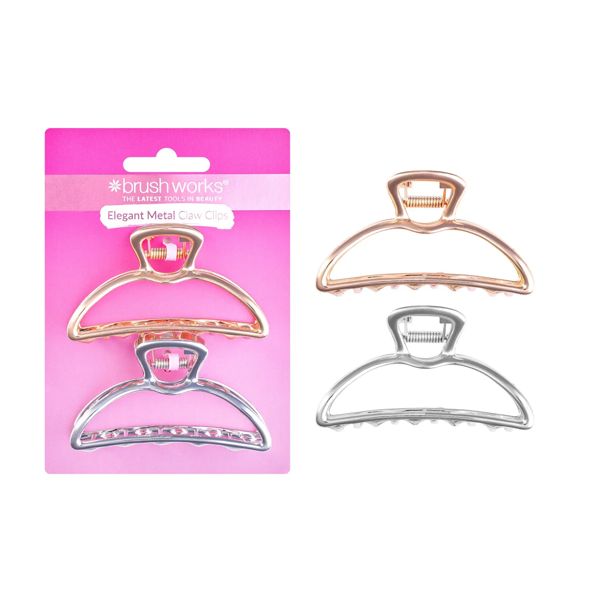 Elegante Metall-Haarspangen von Brushworks – 2er-Pack