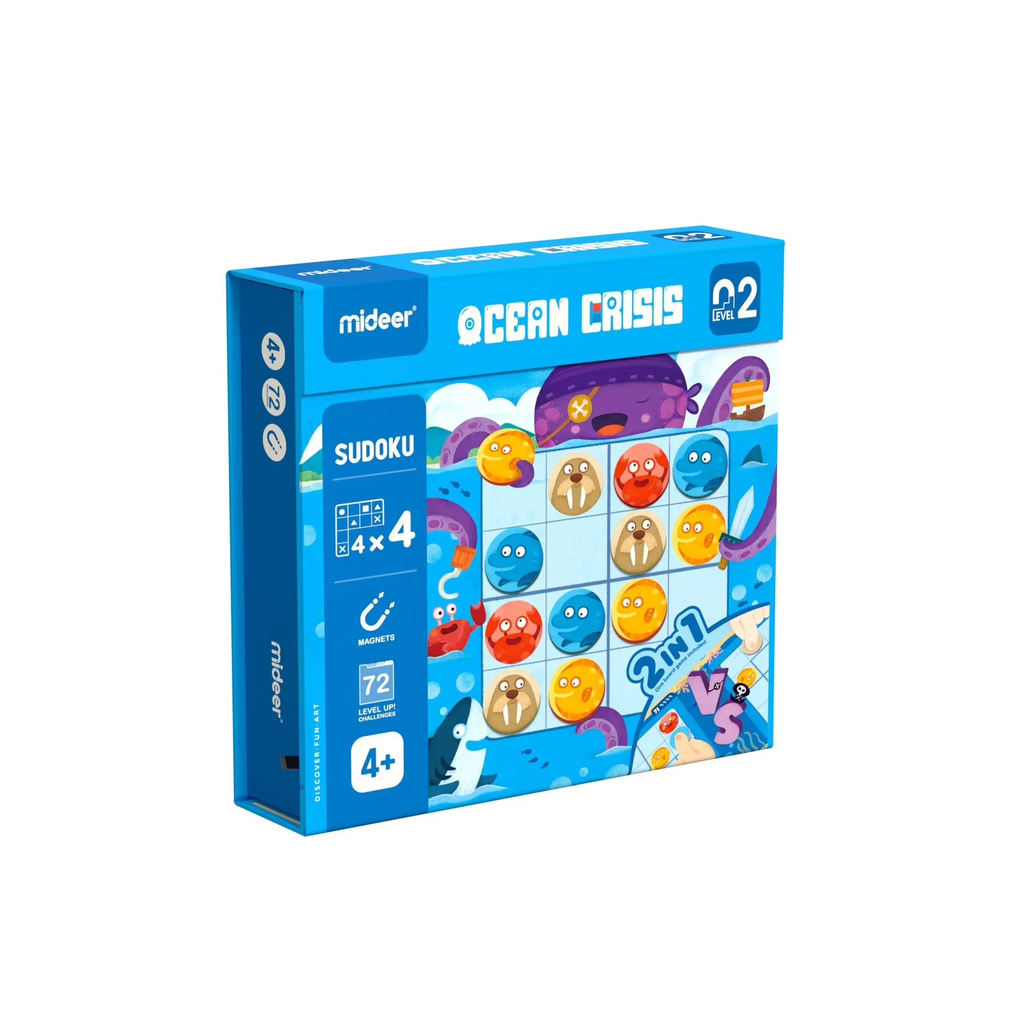Sudoku Ocean - Level 2 - Ages 4 and up - 72 challenges to solve