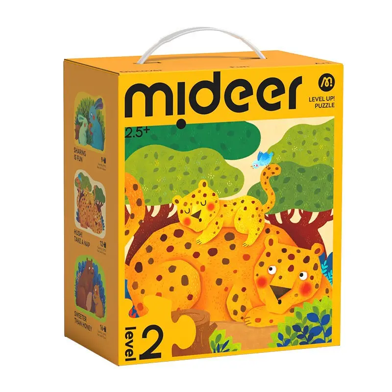 Progressive Puzzle Set - Level 2 - Ages 2.5 and up - Animals and their young - 3 puzzles