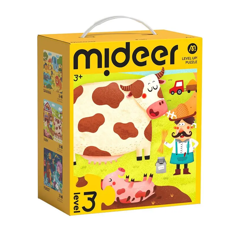 Progressive Puzzle Set - Level 3 - Ages 3 and up - Outdoor Life - 3 puzzles
