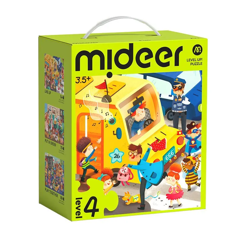 Progressive Puzzle Set - Level 4 - Ages 3.5 and up - City Life - 3 puzzles