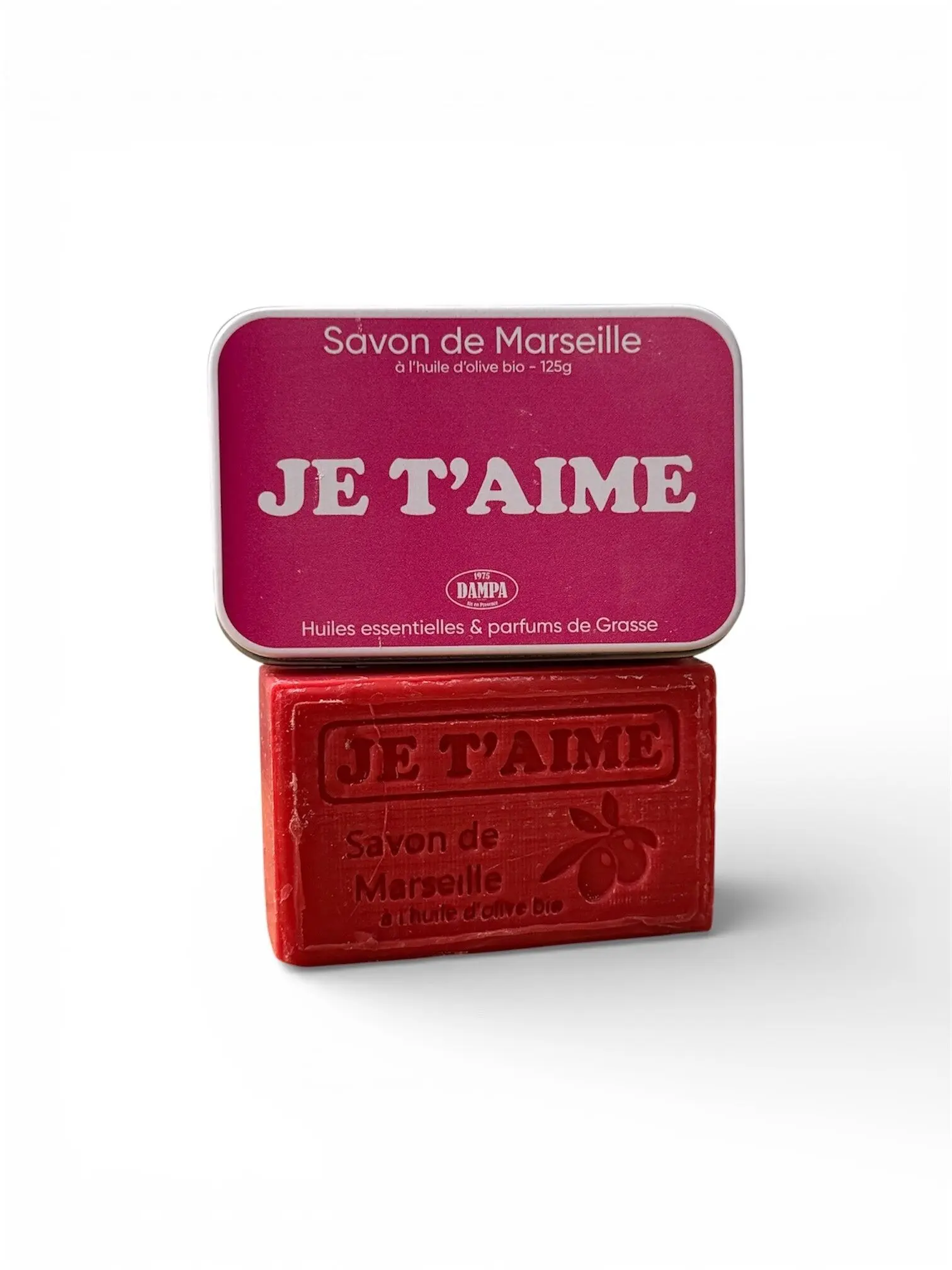Marseille soap "I love you" 125g with its metal box