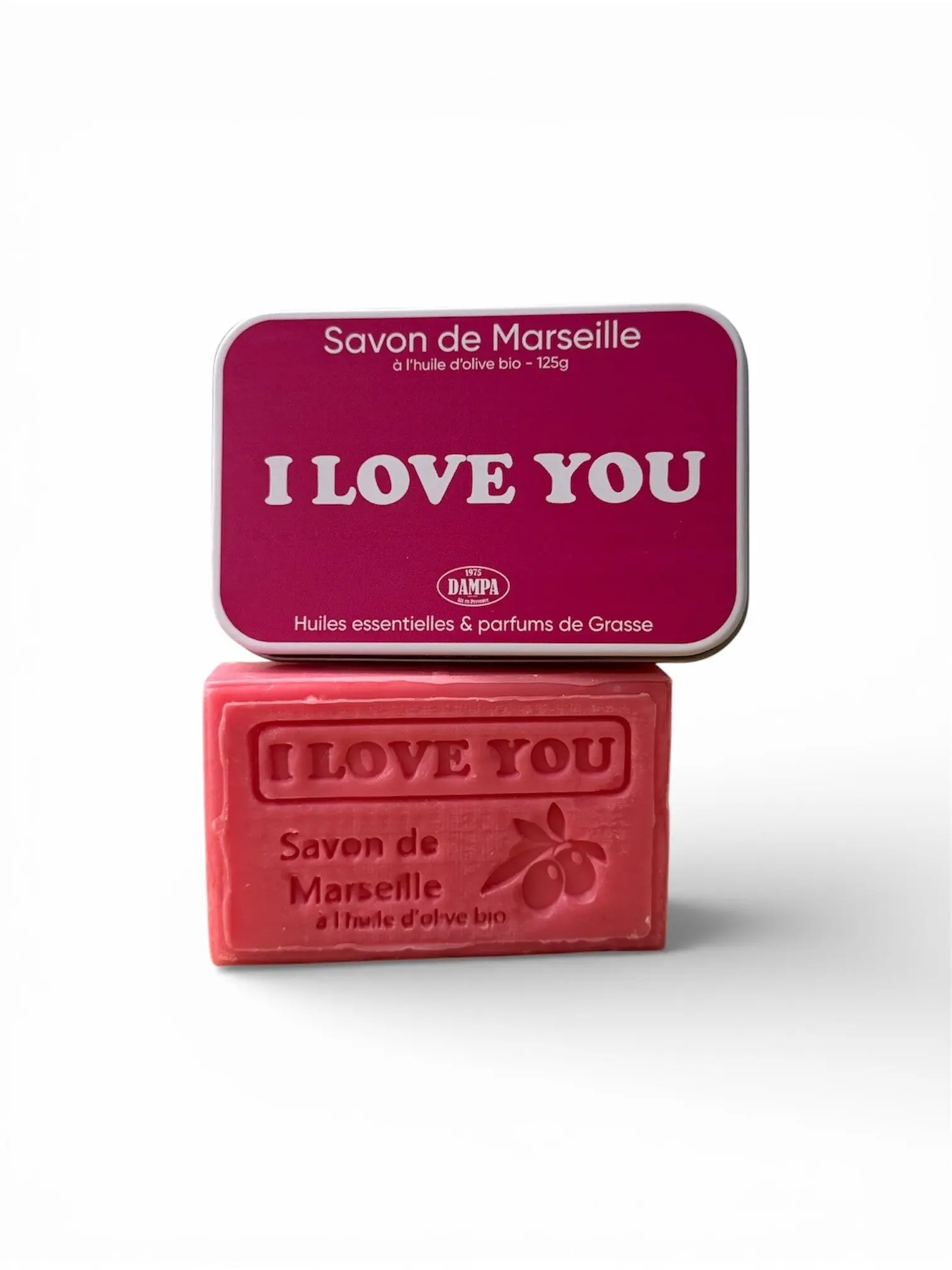 Marseille soap "I Love You" 125g with its metal box