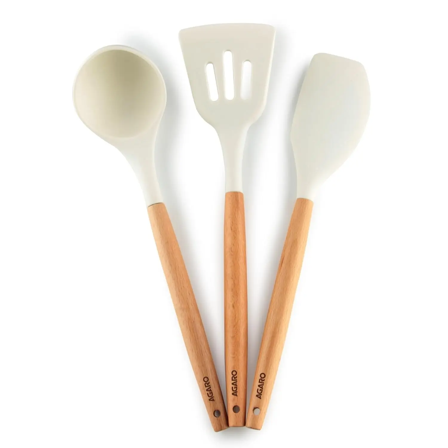 Silicone Spatula Set – Kitchen Utensil – Food-Grade, Heat Resistant, Non-Stick Safe – Large, Set of 3