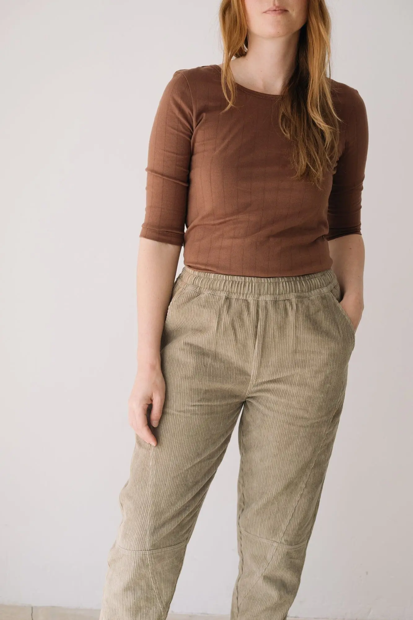 Organic Corduroy pants in Green