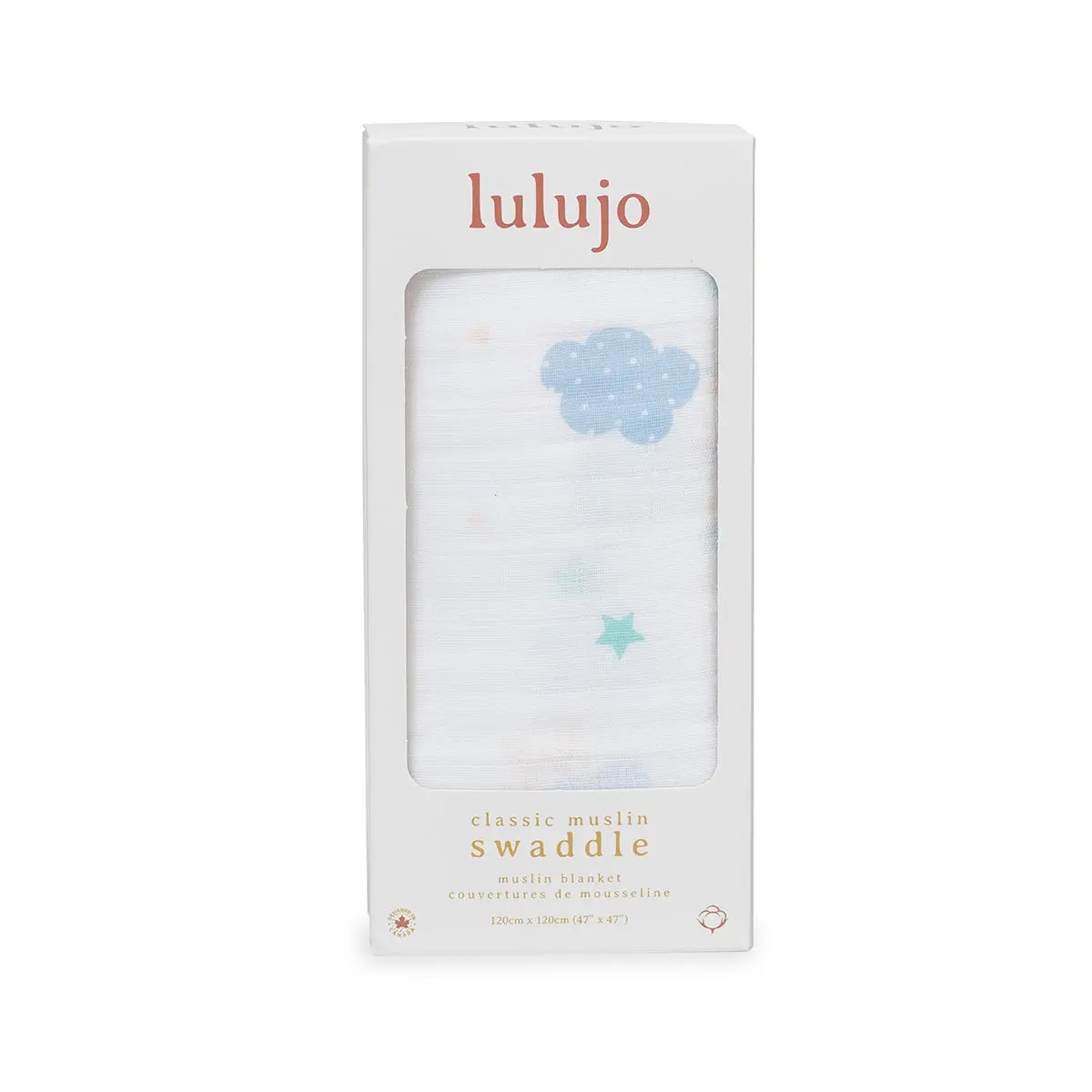 Lulujo - Fascia per neonati in mussola grande - Dreamland (120 cm x 120 cm)