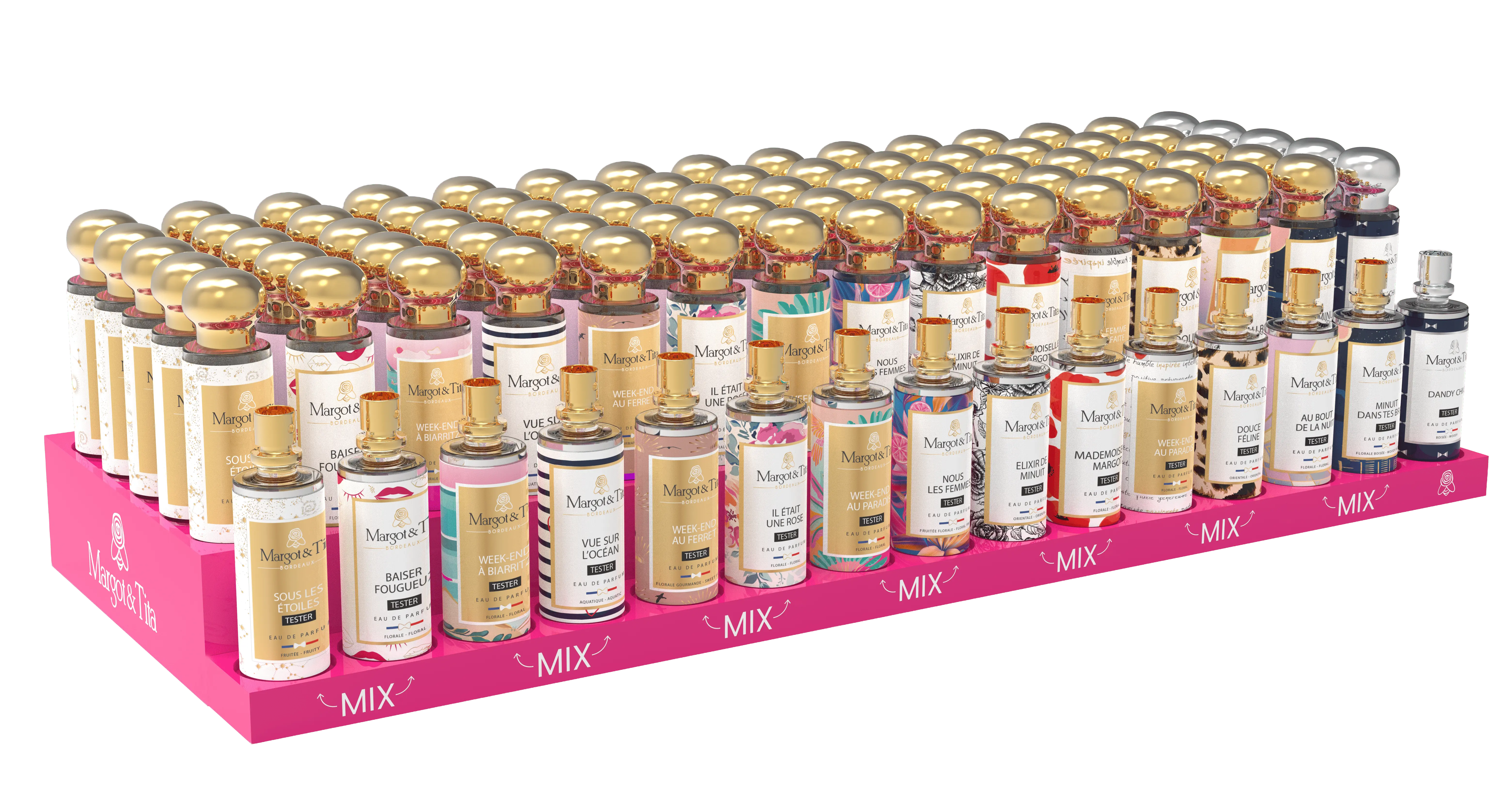 Display stand installation kit for 15 scents per 6