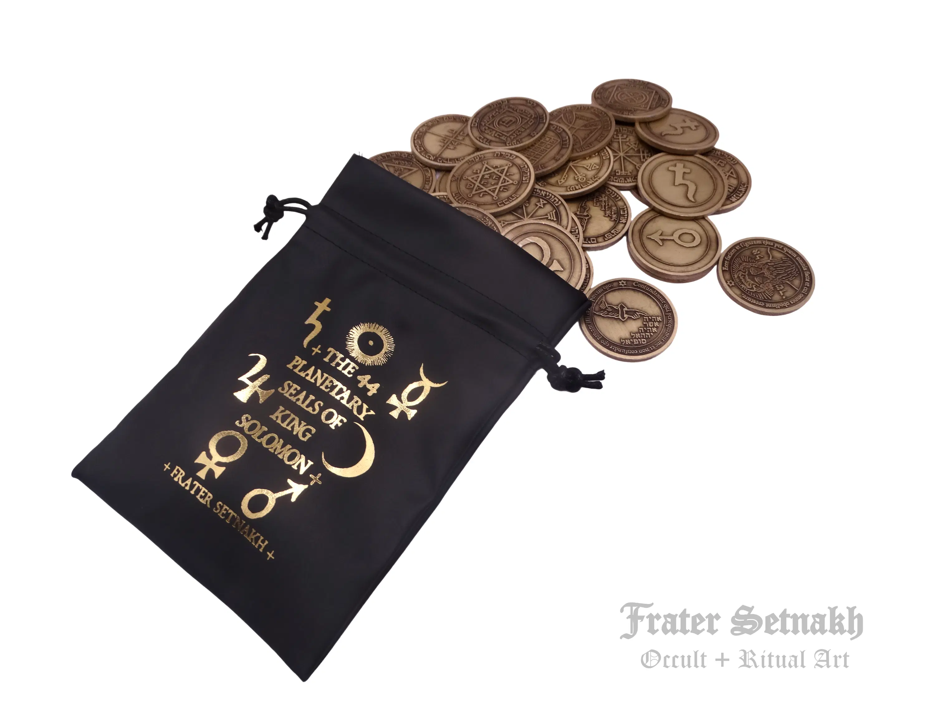 44 monedas talismán de Salomón y cartas espirituales – Juego de adivinación esotérica