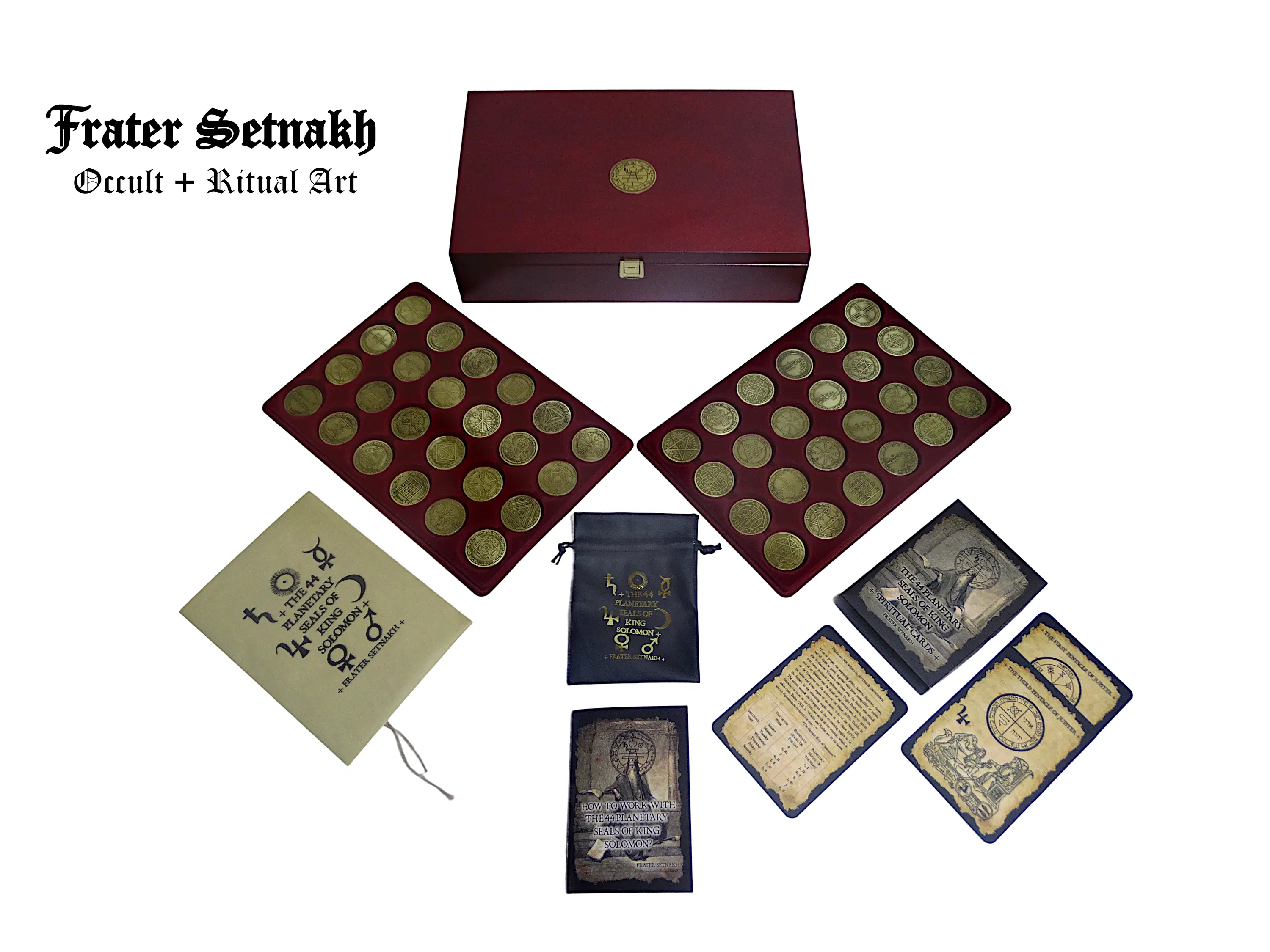 44 monedas talismán de Salomón y cartas espirituales – Juego de adivinación esotérica