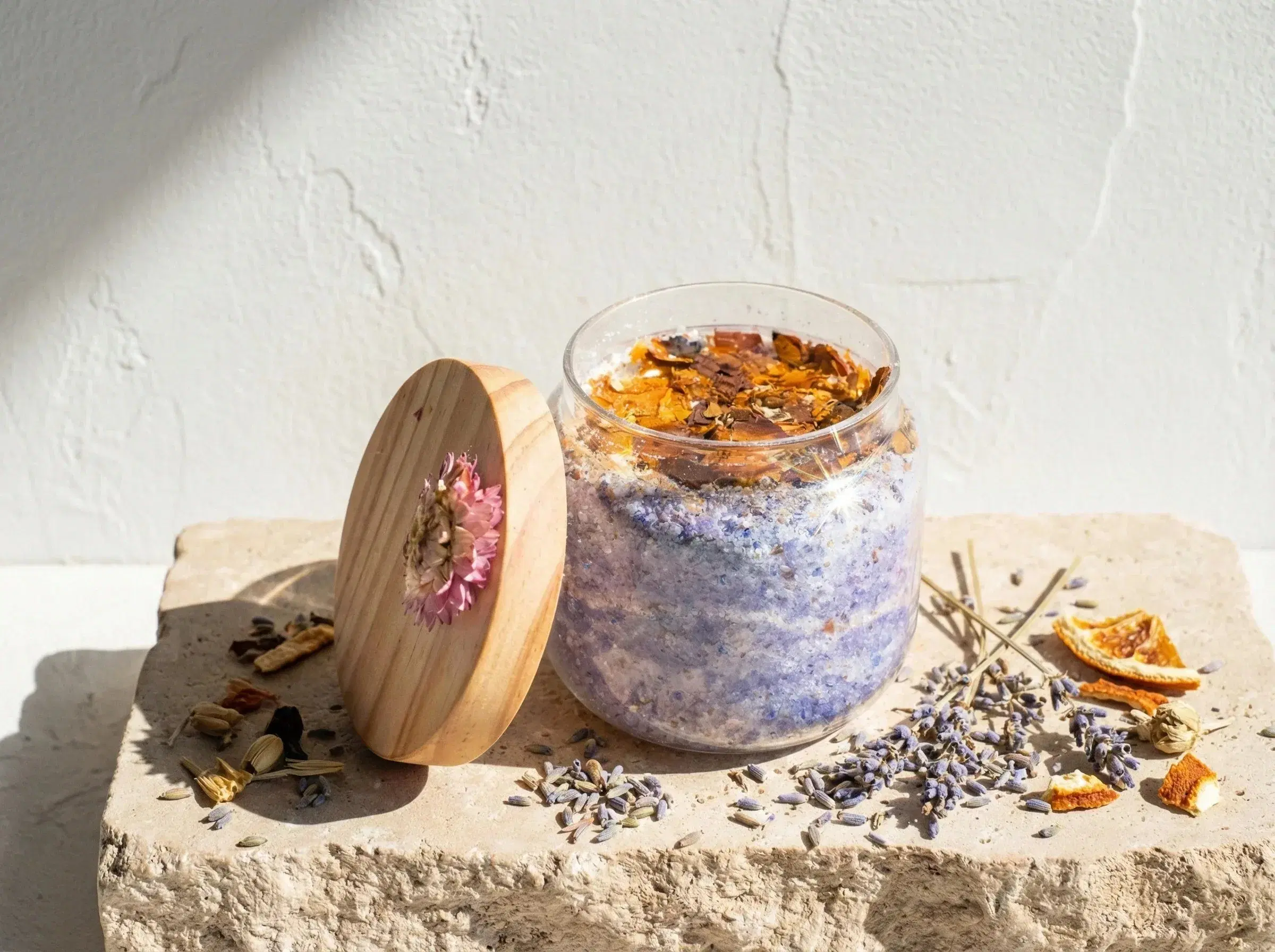 Aromatherapy bath salts Epsom Lavender - Pure Ancestral Serenity