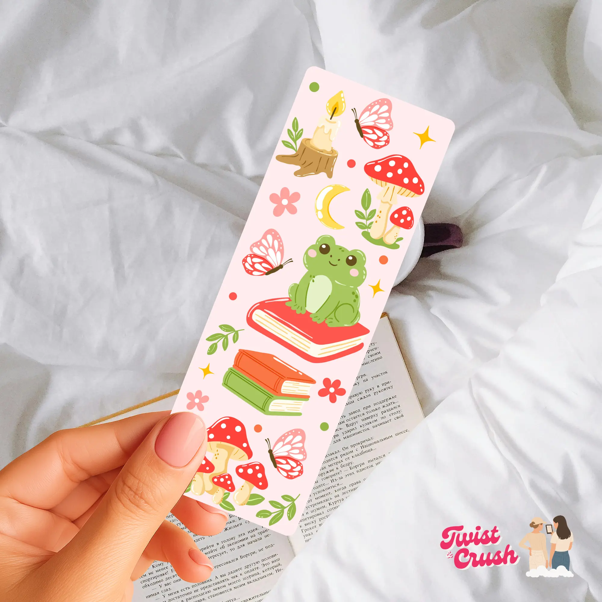 Mushroom-shaped bookmark