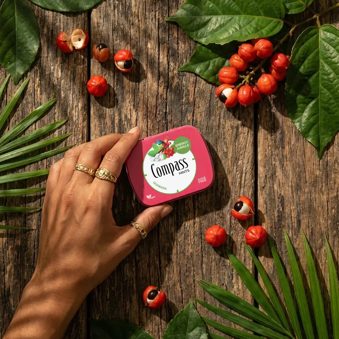 Breath Freshening Lozenges - Compass Mints - Guarana - 14 g - Sugar-Free