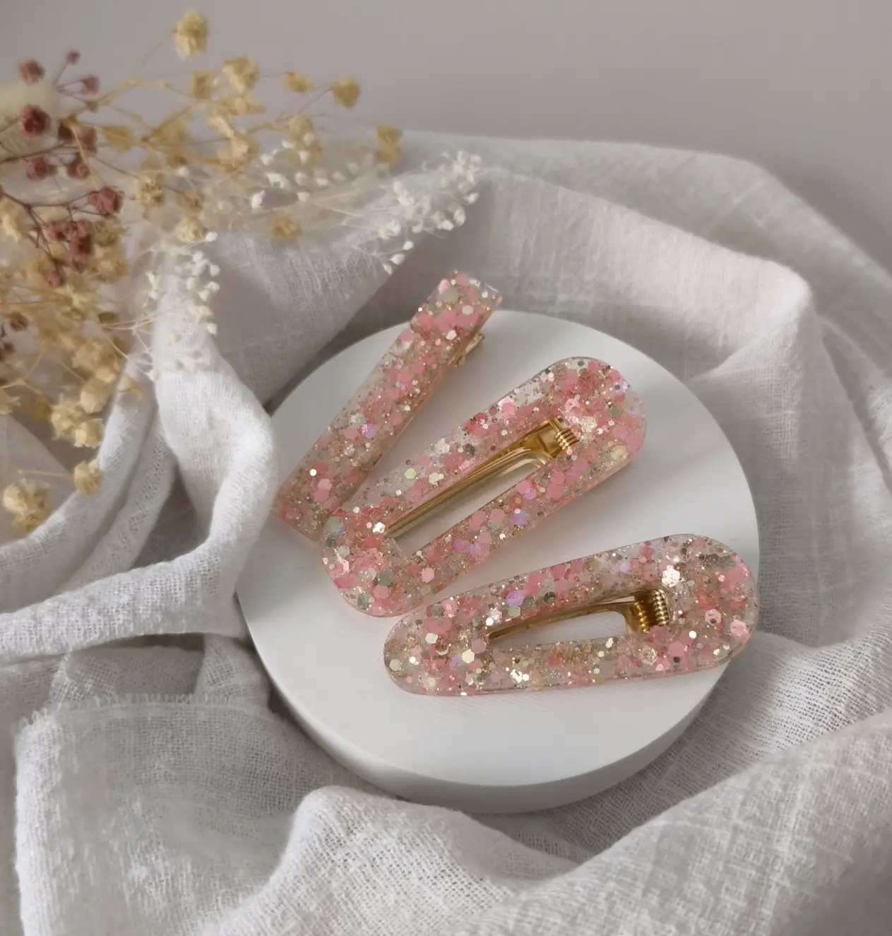 Strawberry resin hair clip
