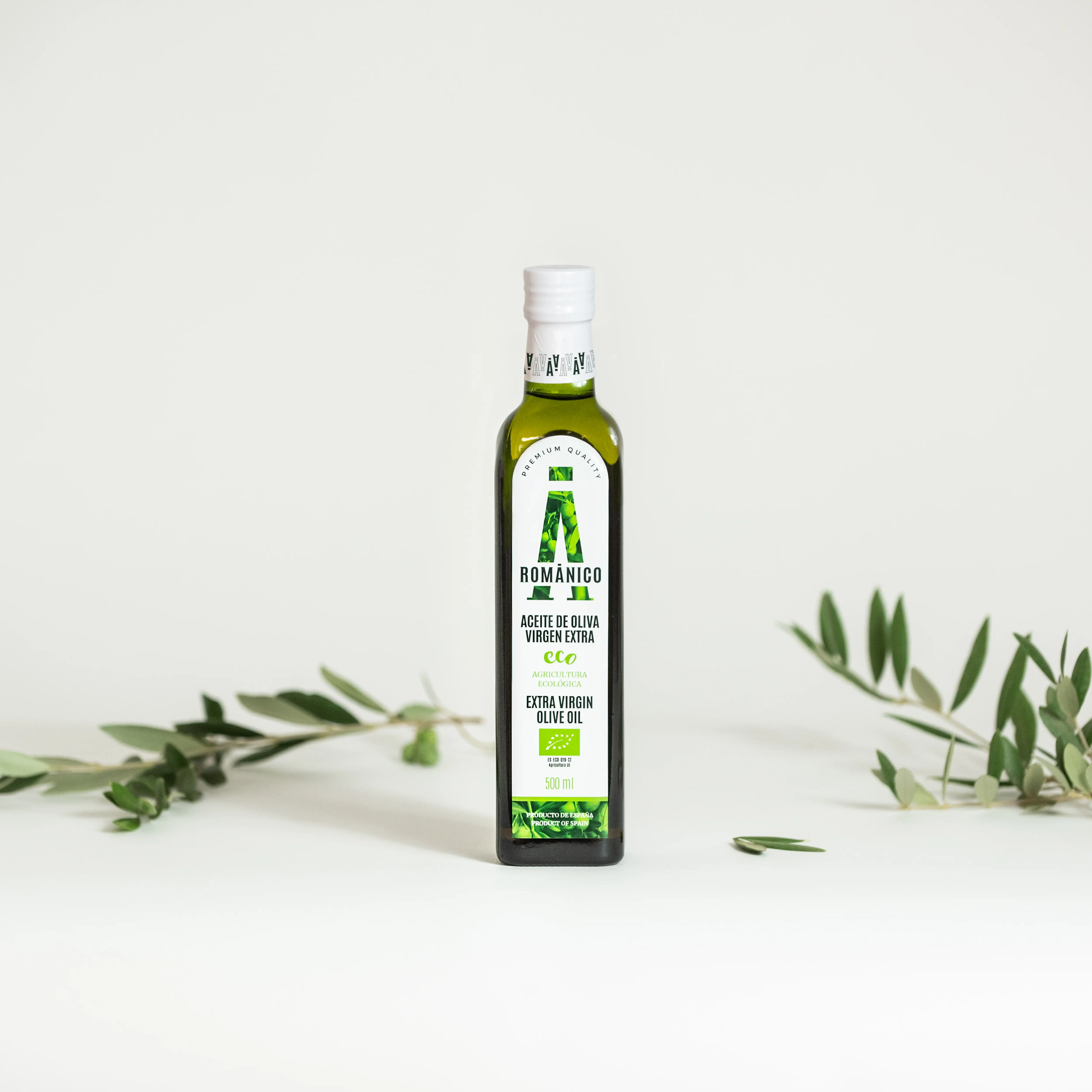 ROMANICO Huile d'Olive Extra Vierge Eco Arbequina 500 ml