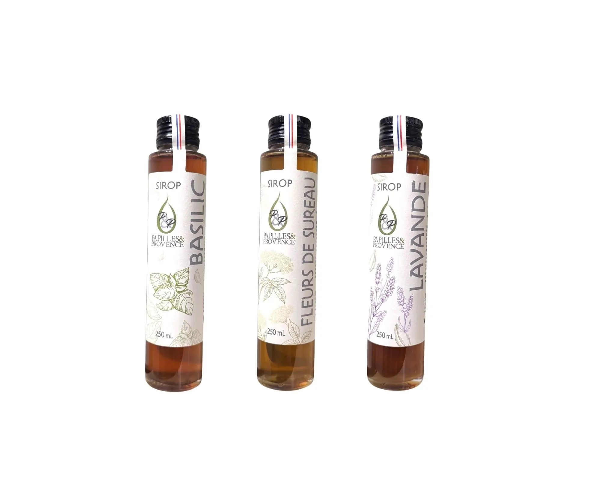 Handgemachte Sirupe – Probierpaket (pflanzlich): 3 x 250 ml