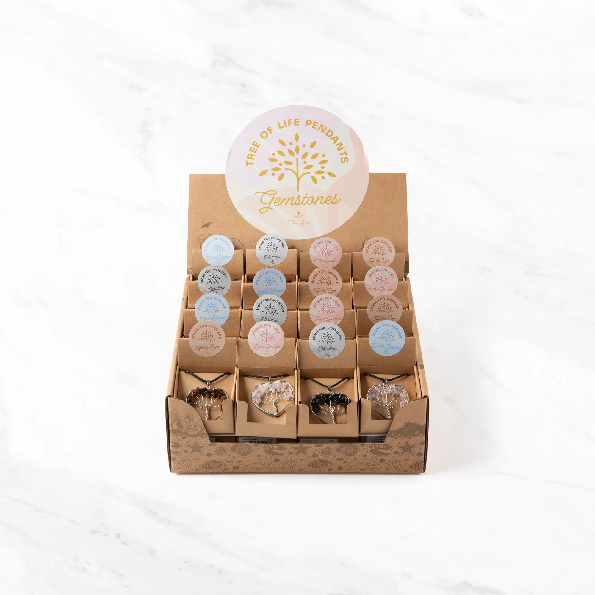 Tree of Life Pendant Display Box (32 Pieces)