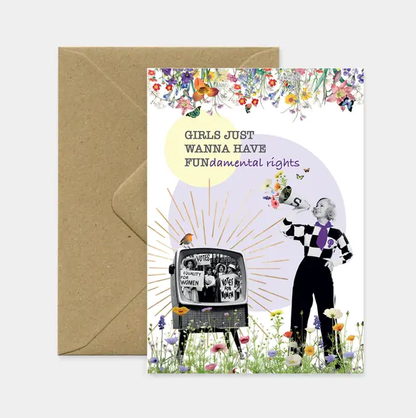 Greeting card Girls just want to have fundamental rights