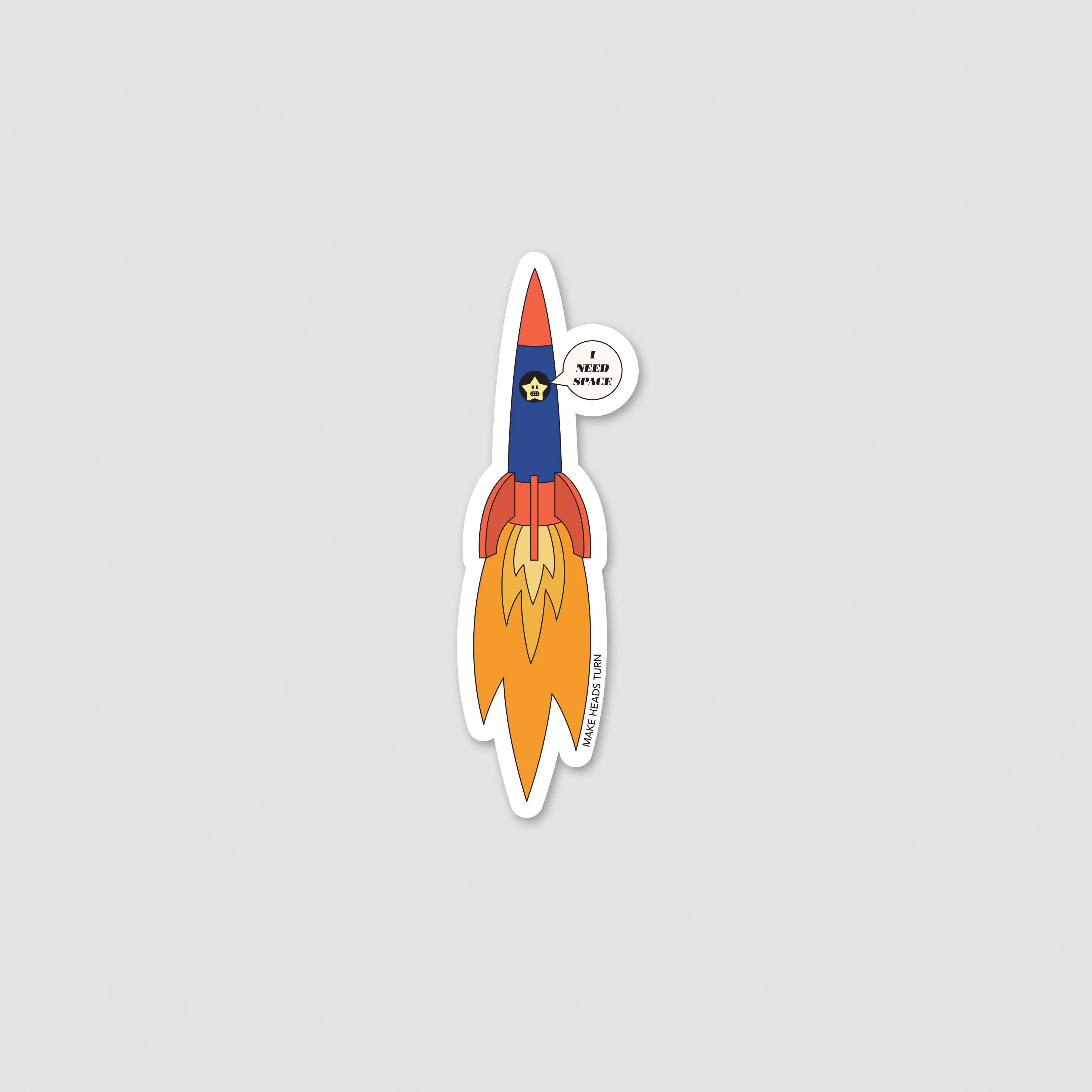 Die-Cut Sticker "I Need Space"