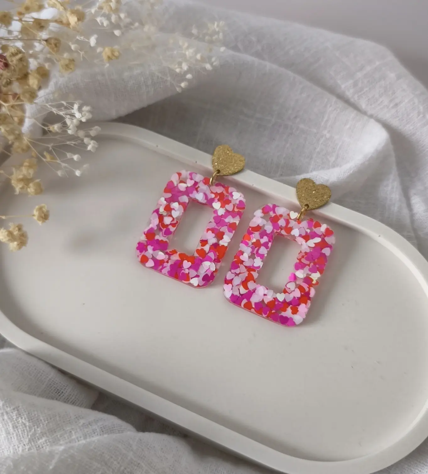 Suzette glitter earrings Love Love Love