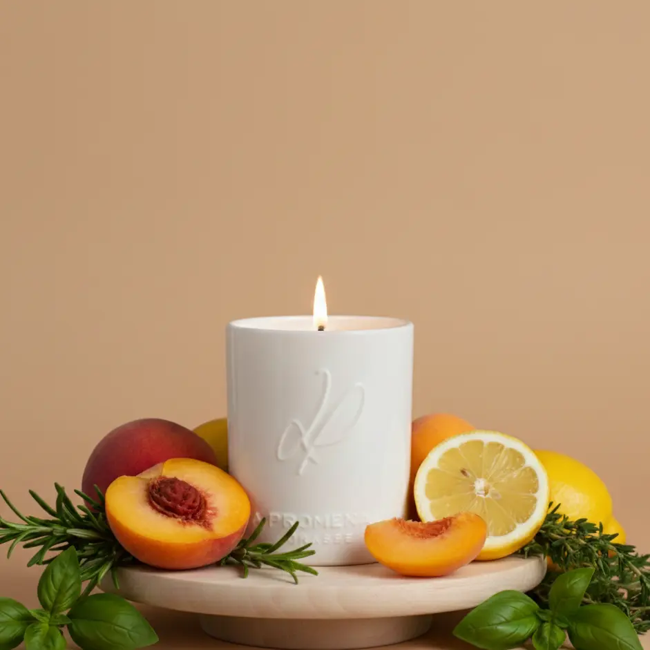 Bougie parfumée céramique - Dans un verger provençal (cire 100% végétale) - 320g