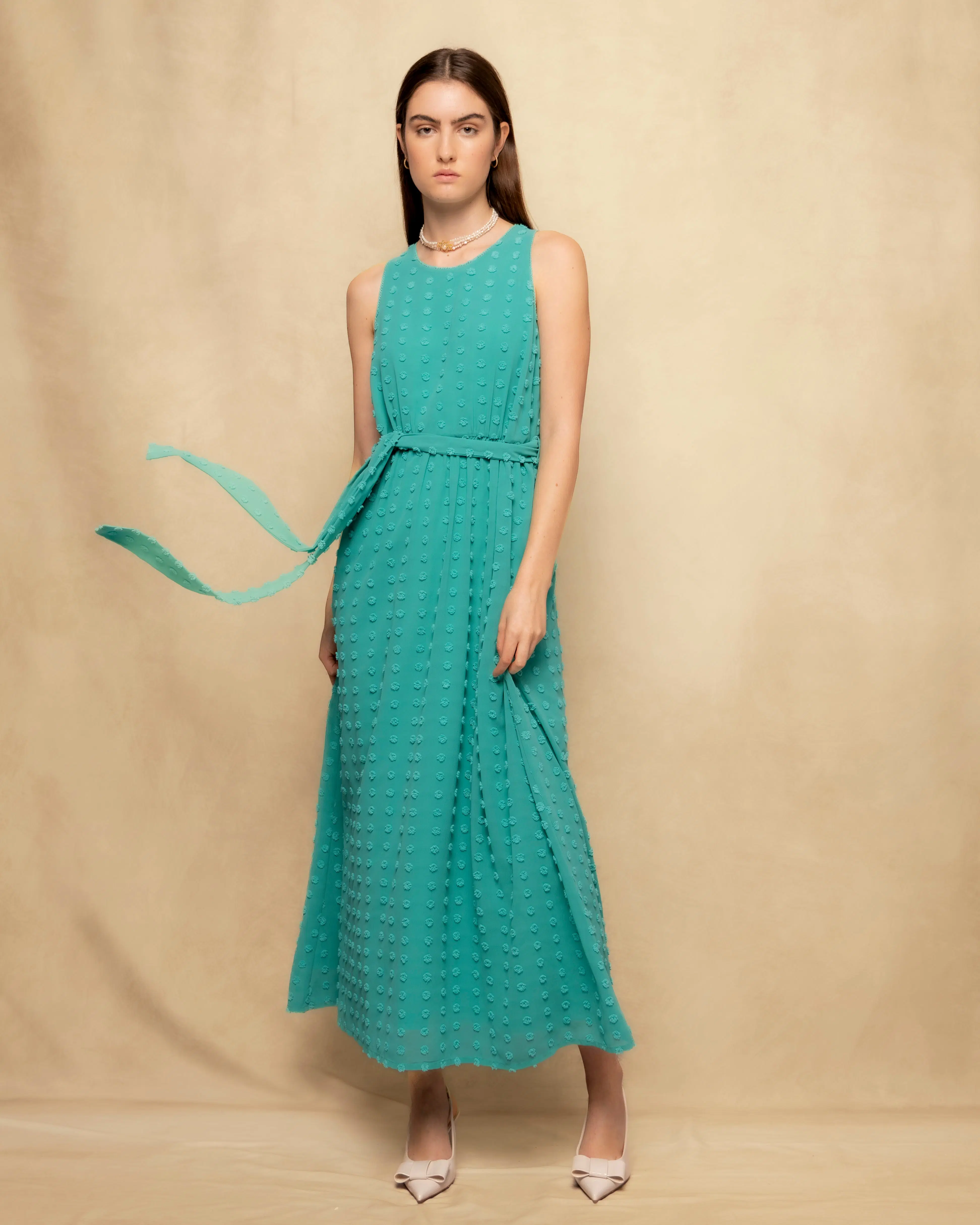 Vestido Largo Turquesa Selena